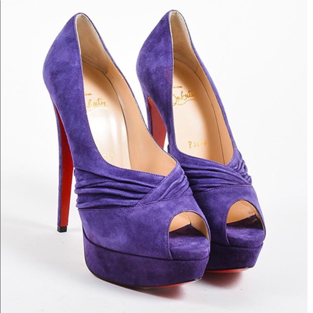 NIB CHRISTIAN LOUBOUTIN PURPLE- DRAPADITA 150 PUMP